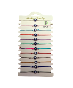 Pulsera Con Ojos Colores x12