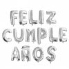 Cartel Globo Metalizado Feliz Cumpleaños