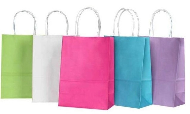 Bolsa Carton Colores Mediana x 12