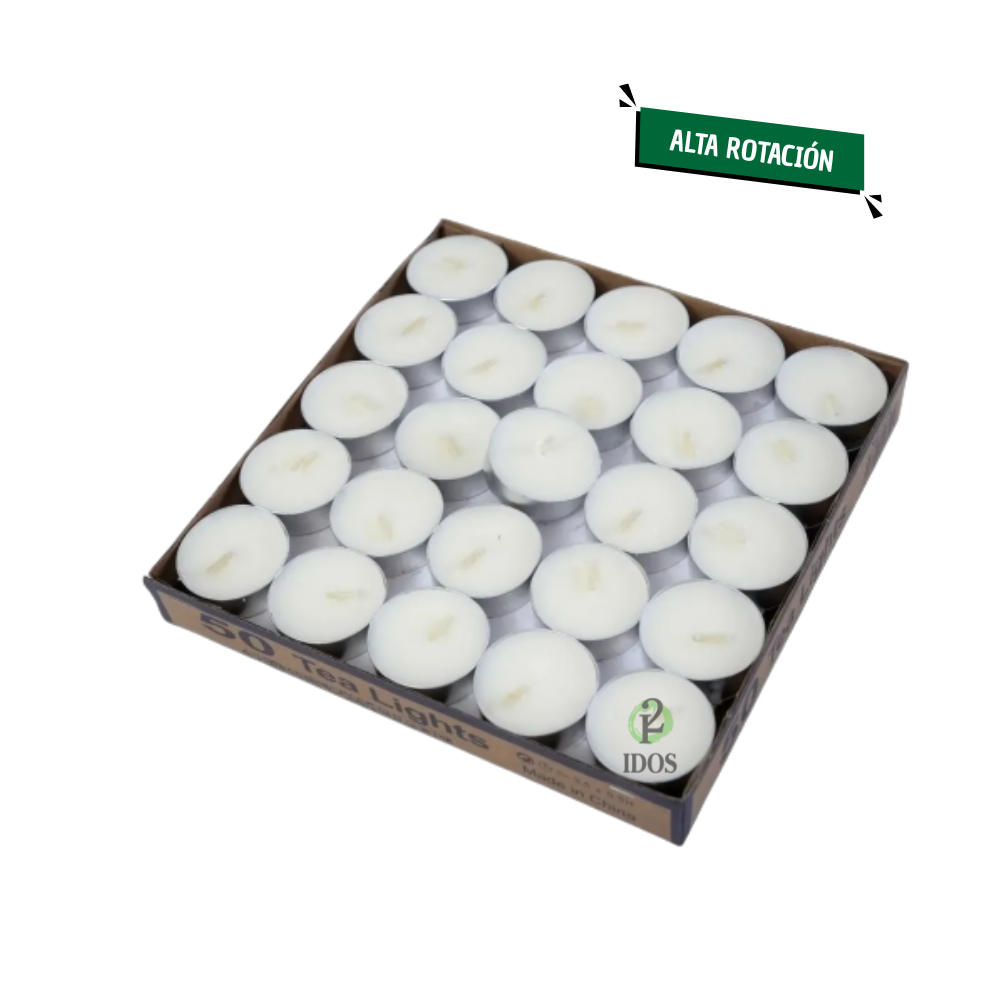 Velas Chatas x50