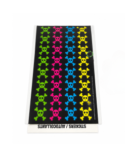 Sticker Calavera Colores x 12