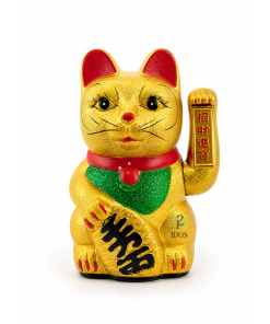Gato Llama Dinero Cerámica Mediano