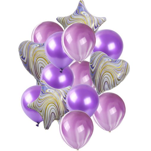 Set Globos Corazones Marmolados