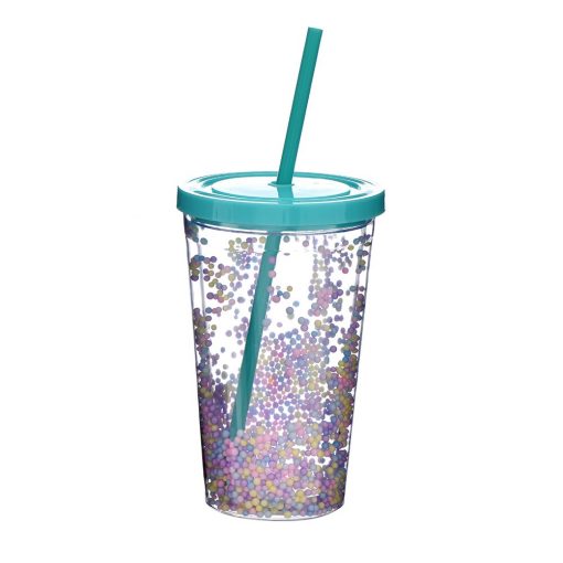 Vaso Con Sorbito Glitter