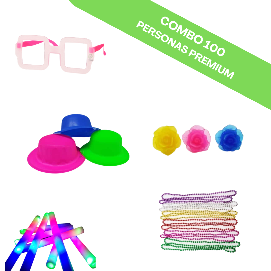 Combo Cotillón 100 Personas PREMIUM