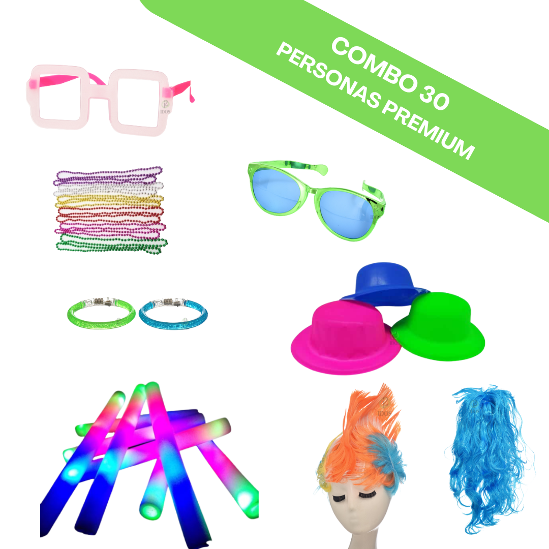 Combo Cotillón 30 Personas PREMIUM