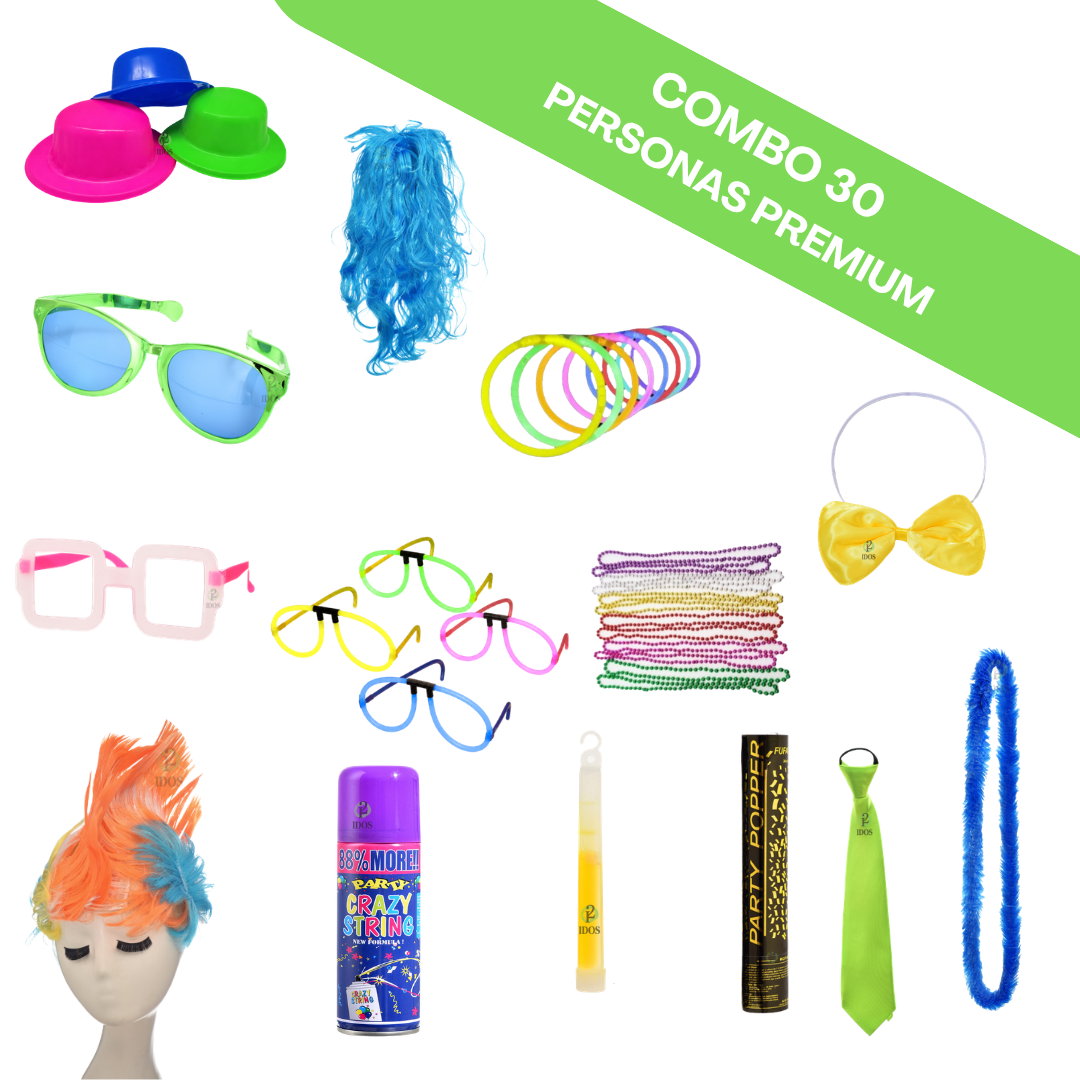Combo Cotillón 30 Personas PREMIUM