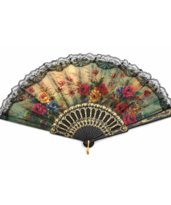 Abanico Español Negro x12