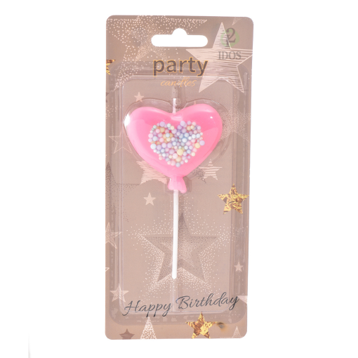 Vela Corazón Con Pelotitas - Imagen 2