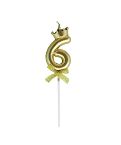 Vela Número Corona y Aplique