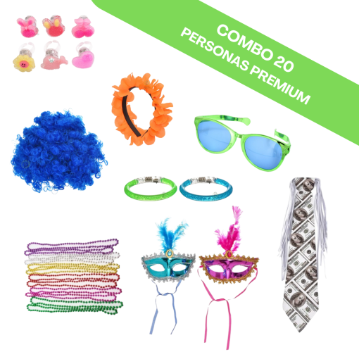 Combo Cotillón 20 Personas PREMIUM