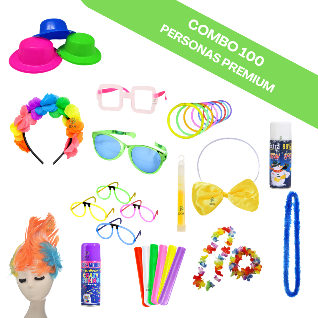 Combo Cotillón 100 Personas PREMIUM