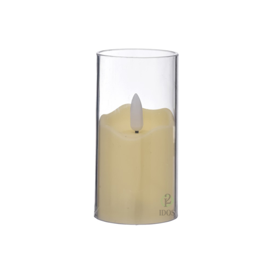 Vela Led en Vaso Transparente