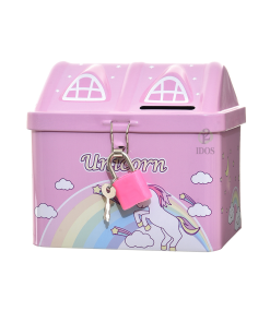 Alcancía Casita Unicornio