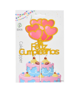 Topper Globo Feliz Cumpleaños