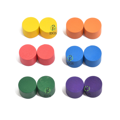 Bolsa Ficha Madera Colores x12