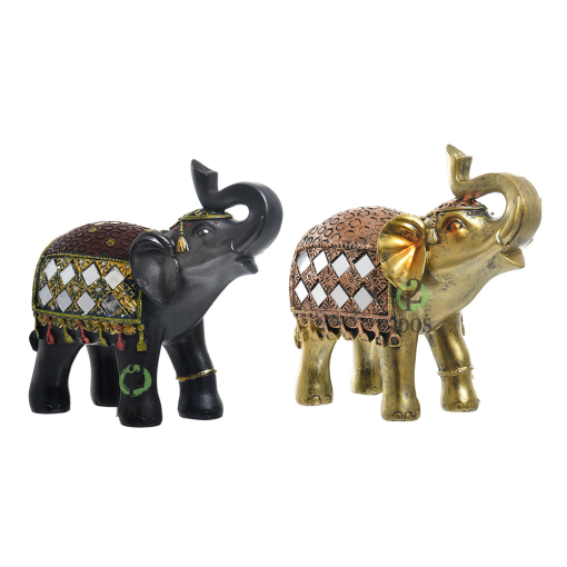 Elefante Con Espejos y Colores