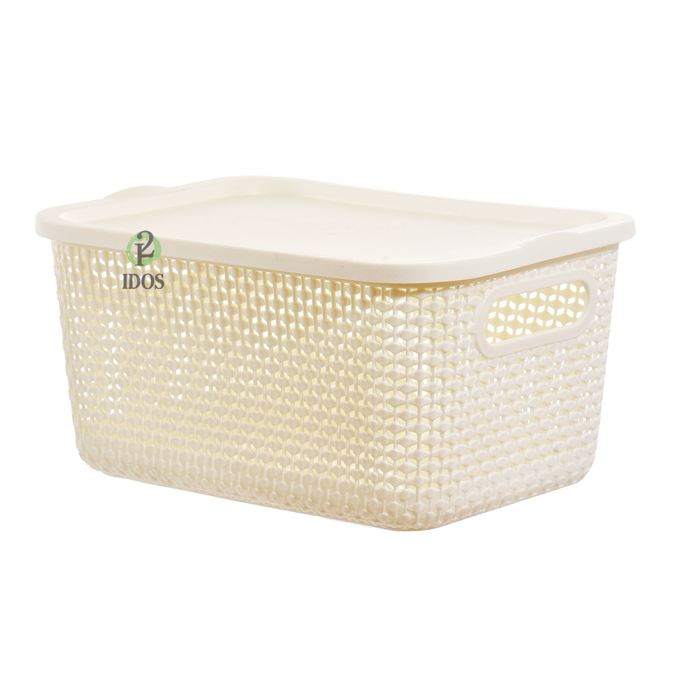 Canasto Alargado Con Tapa 25x14