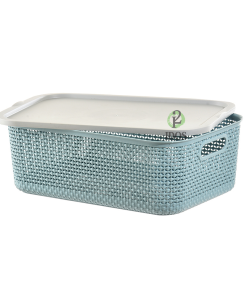 Canasto Alargado Con Tapa 35x25