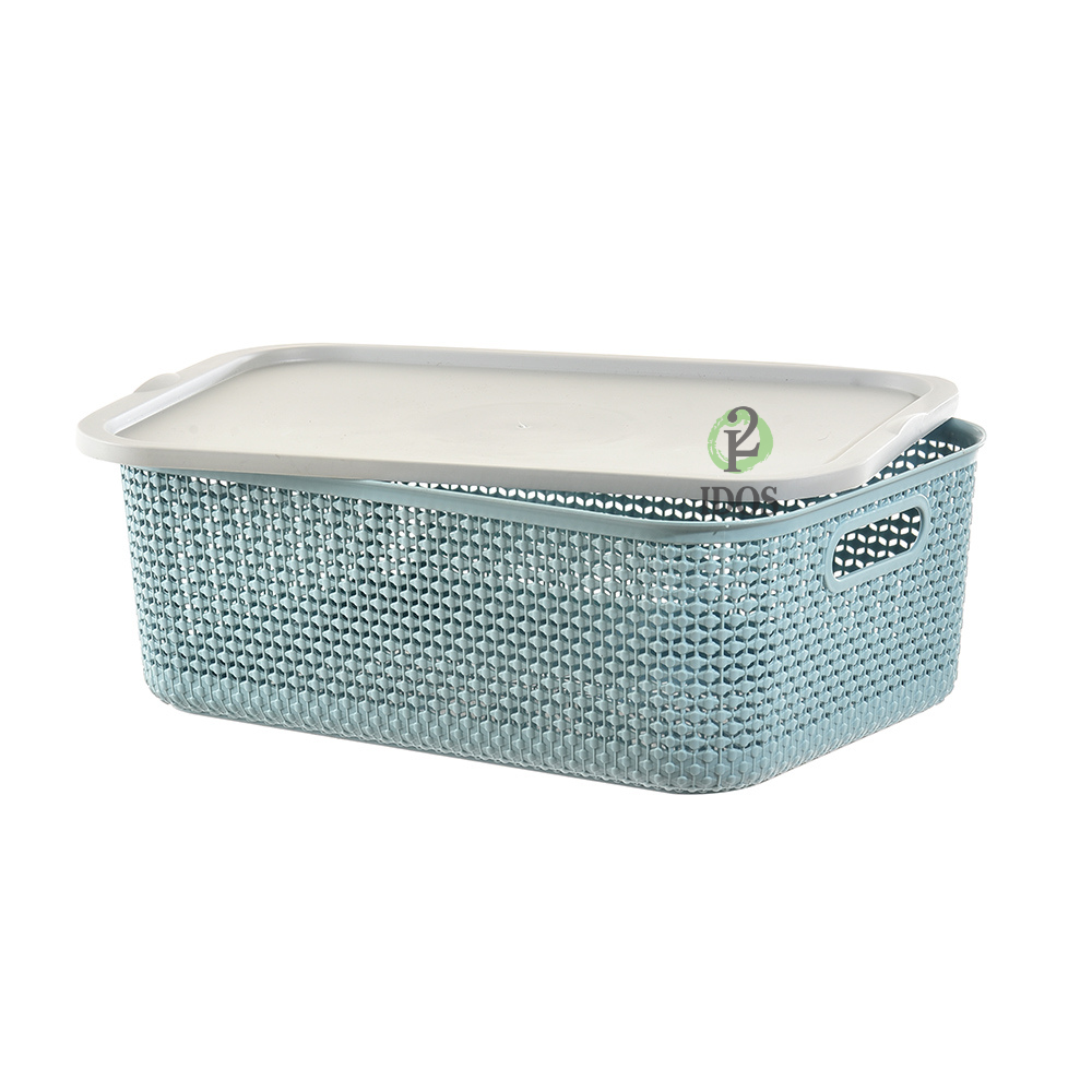 Canasto Alargado Con Tapa 35x25