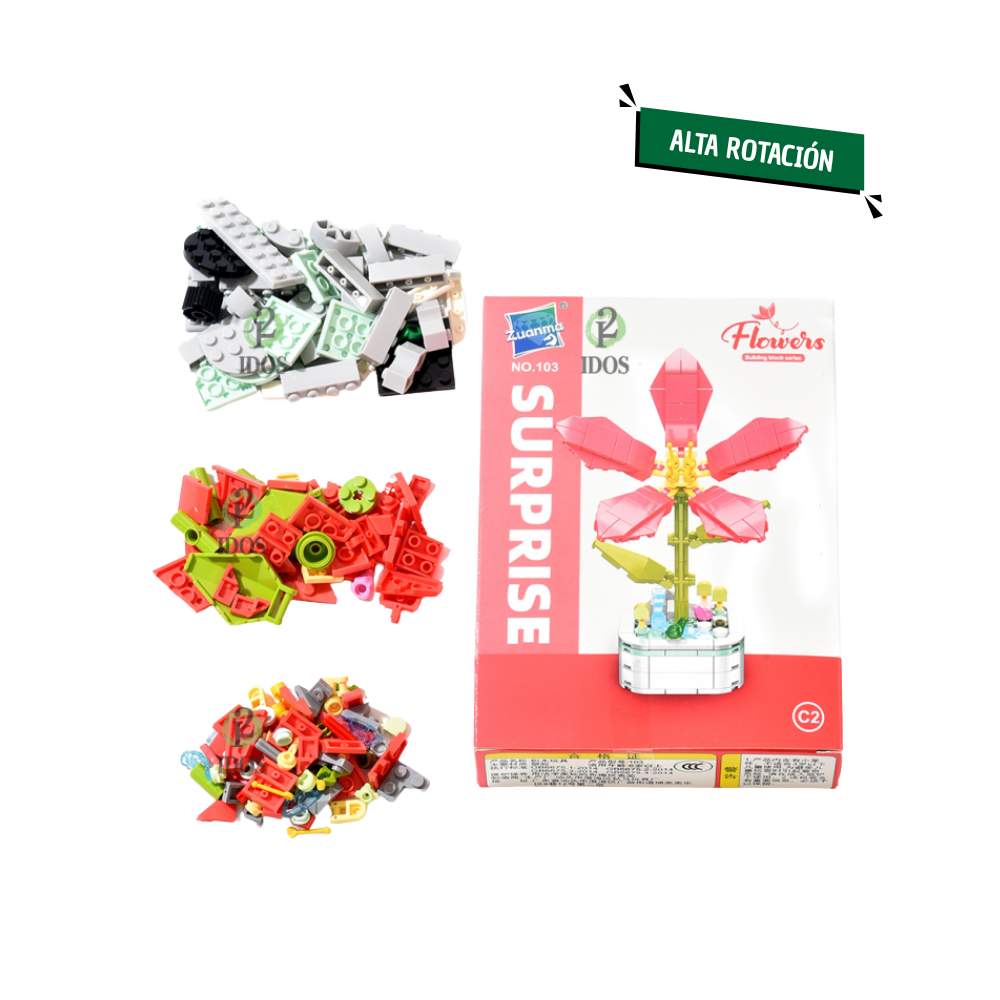 Flor Mediana Bloques Armables