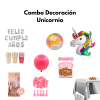Combo Decoración Cotillón Infantil Unicornio
