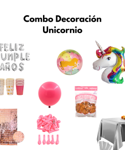 Combo Decoración Cotillón Infantil Unicornio